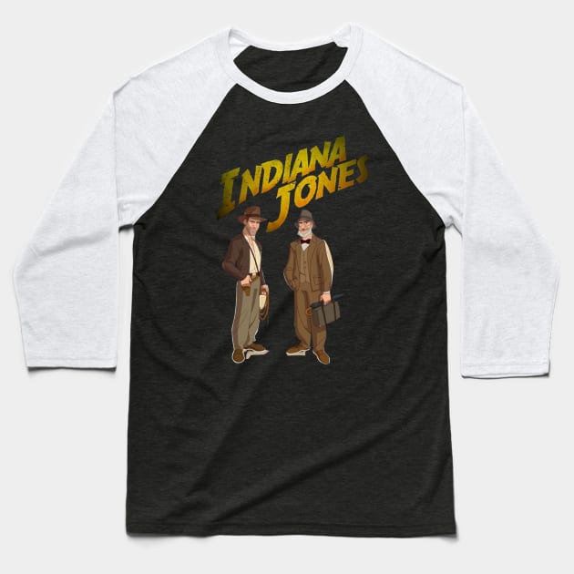 Indiana jones t-shirt Baseball T-Shirt by Riss art